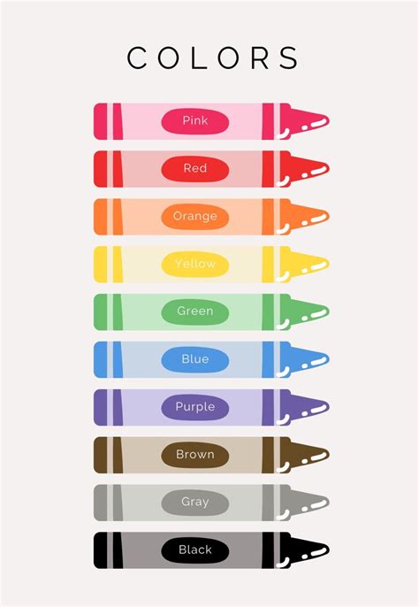 Classroom Decor Colors Instant Download Digital Download Pdf File Etsy