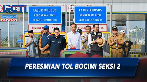 Presiden Jokowi Didamping Ridwan Kamil Meresmikan Tol Bocimi Seksi