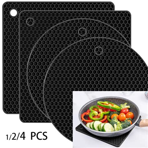 Flexible Multipurpose Hot Pads Pot Holders Premium Silicone Trivets For Hot Pots And Pans Heat