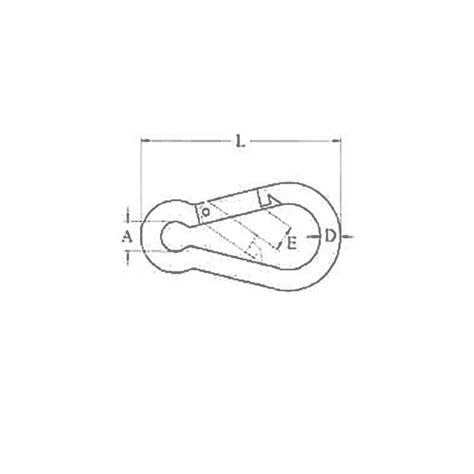 Moschettone In Acciaio Inox Aisi Standard Moschettoni Misure Mm