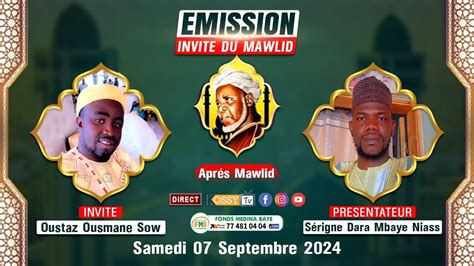 En Direct Invite Du Mawlid Gamou M Dina Baye Youtube