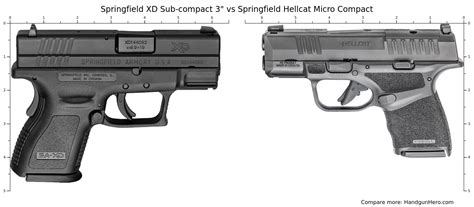 Springfield Xd Sub Compact 3 Vs Springfield Xd S Mod2 9mm Vs Springfield Hellcat Micro Compact