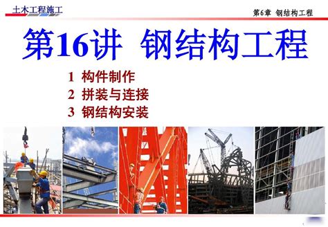 16 钢结构工程施工建筑施工讲义第16讲word文档在线阅读与下载无忧文档