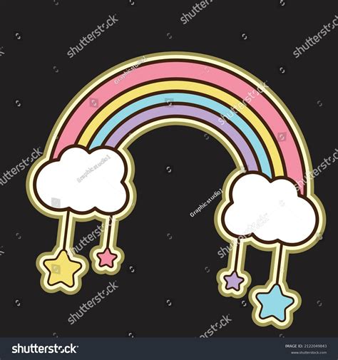 Rainbow Sticker Vector Art Design Stock Vector Royalty Free 2122049843 Shutterstock