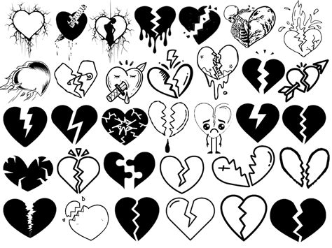 Broken Heart Svg Bundle Broken Heart Clipart Bundle Broken Heart