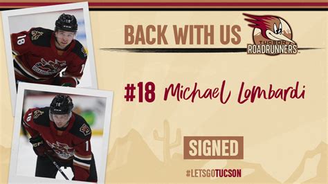 Roadrunners Sign Michael Lombardi To AHL Contract - TucsonRoadrunners.com