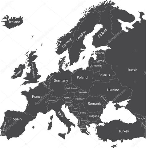 Mapa Pol Tico De Europa Stock Vector By Jktu