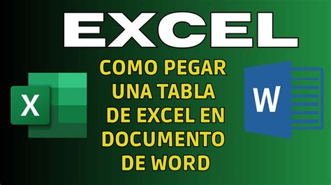 Excel Como Vincular Una Tabla De Excel En Un Documento De Word Youtube