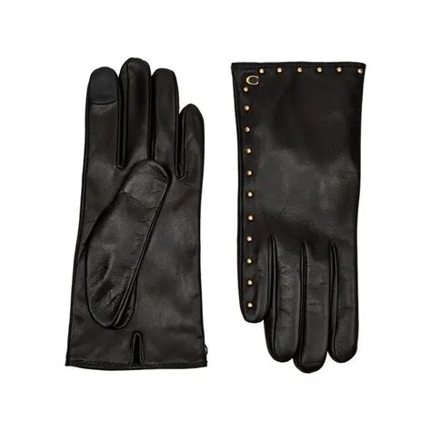 Buy Coach Studded Leather Gloves - Black At 50% Off | Editorialist