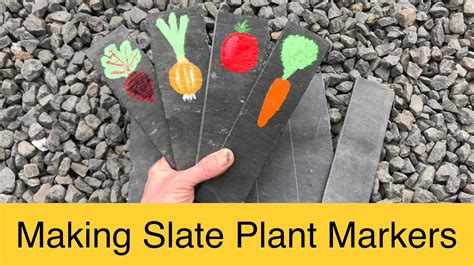 Making Handmade Plant Markers Diy Slate Plant Label Youtube