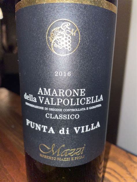 2016 Mazzi Amarone Della Valpolicella Classico Punta Di Villa Italy