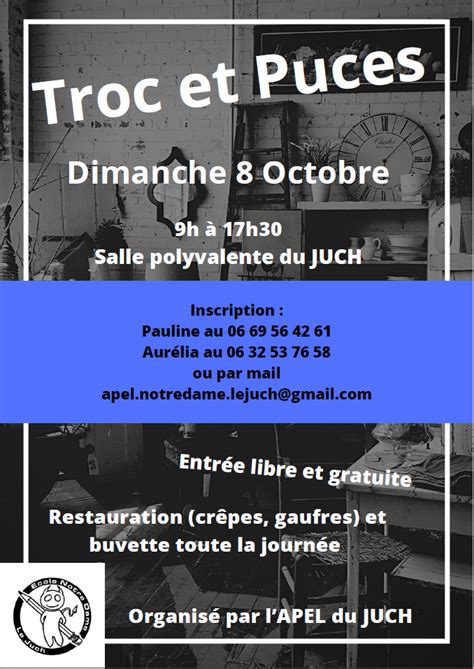 TROC ET PUCES DE L ECOLE Commune Du Juch Le Juch Site Officiel