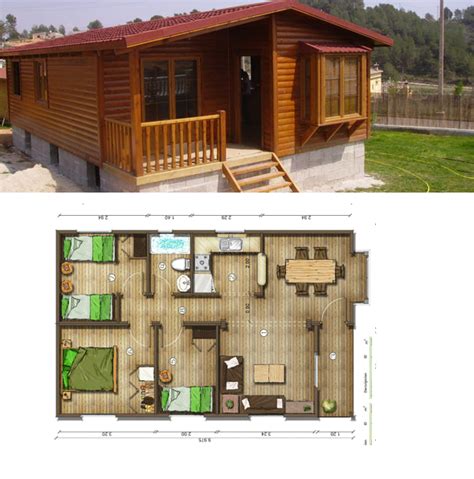 Planos Casas De Madera Prefabricadas Modelo De Casa De 75 M2