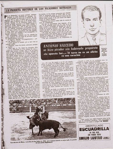 LOS TOROS CON AGUSTÍN HERVÁS ANTOLOGÍA DE PICADORES Antonio Salcedo