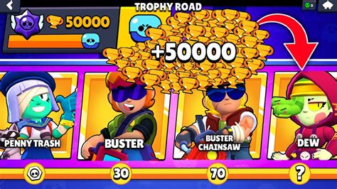 Full Brawl Pass Season 14 On Nonstop Trophy Road Account Brawl Stars Ghoststation Youtube