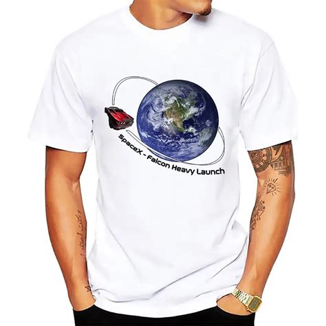 Spacex Falcon Heavy T Shirt Men New White Casual Plus Size Tee