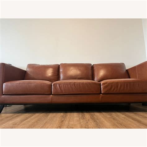 Wayfair Genuine Leather 89"Sofa - AptDeco