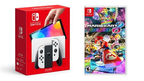 Nintendo Switch Oled Gb Color Blanco Y Juego Mario Kart Coppel