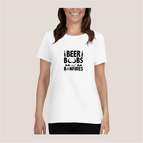 Beer Boobs And Bonfire T Shirt White T Shirt Brand Depop