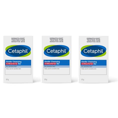 Cetaphil Gentle Cleansing Antibacterial Bar Soap 127g 21 3 Pcs