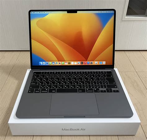 【未使用に近い】macbook Air 13インチ M2チップ（8コアcpu8コアgpu）16gbメモリssd 512gb30w Usb C電源アダプタkeyboard日本語（jis