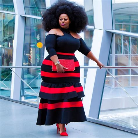 Plus Sized Model Nakitende Esther Kla Chic Flattering Plus Size Dresses Plus Size Fashion