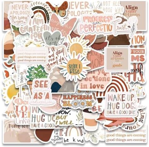 Amazon 50PCS Vintage Inspirational Stickers Motivational Aesthetic