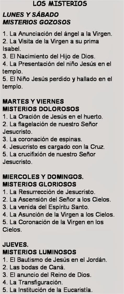 Los Misterios Del Santo Rosario Cada D A Vamos Meditando La Vida De