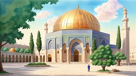 Jerusal M Al Aqsa Mesquita Alquds Alsharif Fundo Hist Rico Da Cidade