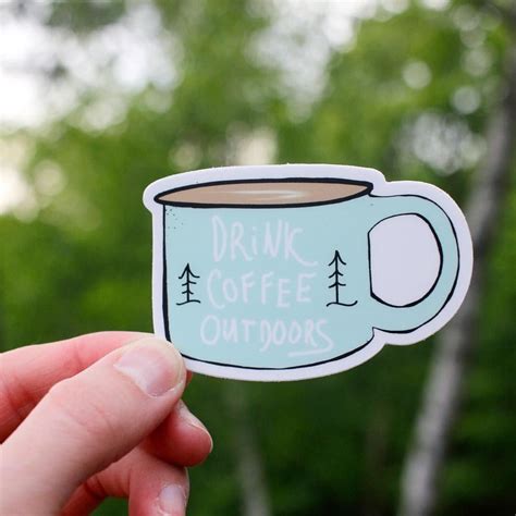 Coffee Time ☕️🌲 Buy 3 Vinyl Stickers And Get 10 Off With Code 3pack