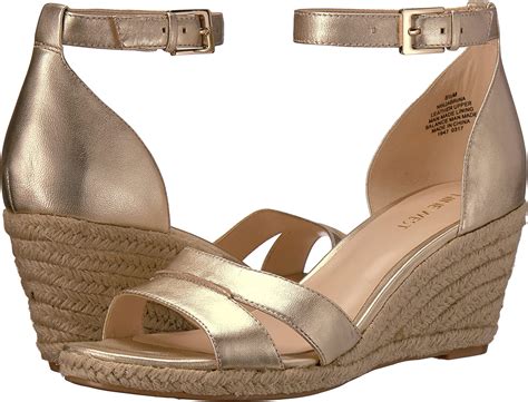 Nine West Footwear Womens Jabrina Metallic Wedge Sandal