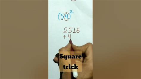 Square Easy Trick Mathematics Shortcut Trick Solution4u Youtube