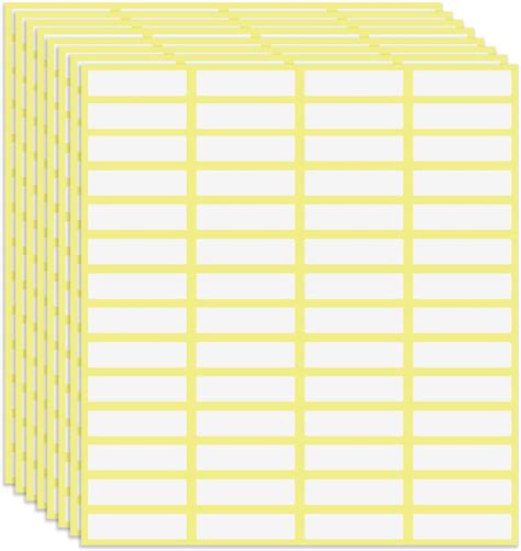 840 Pièces 38 x 13 mm Étiquette Autocollantes Papier Blanc Étiquettes