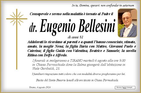 Necrologio Dr Eugenio Bellesini INTORNO TIRANO