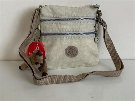 Kipling Alvar Xs Pearl White Mini Crossbody Sling Shoulder Bag Purse