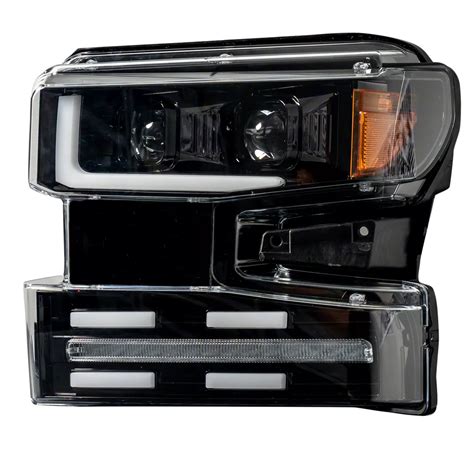 Silverado Oled Halo Projector Headlights Black Housing Smoked