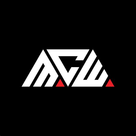 Mcw Triangle Letter Logo Design With Triangle Shape Mcw Triangle Logo