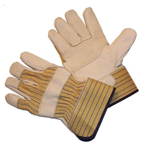 G And F Products Large Heavy Cowhide Leather Palm Gloves With Heavy Duty