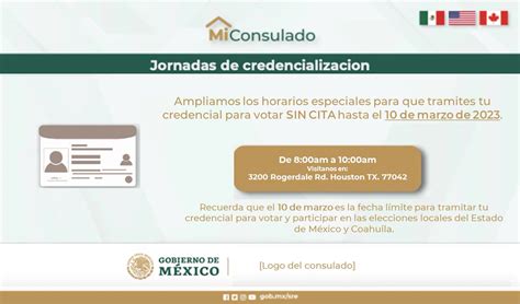 Consulmex Houston On Twitter Hemos Ampliado Los Horarios Especiales