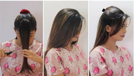 How to cut your own hair at home | Side swept bangs, Flicks | Rinkal ...