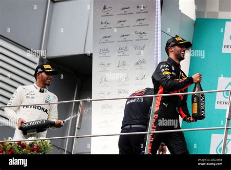 Mercedes Amg F1 Celebrates Champagne Third Placed Daniel Ricciardo Hi