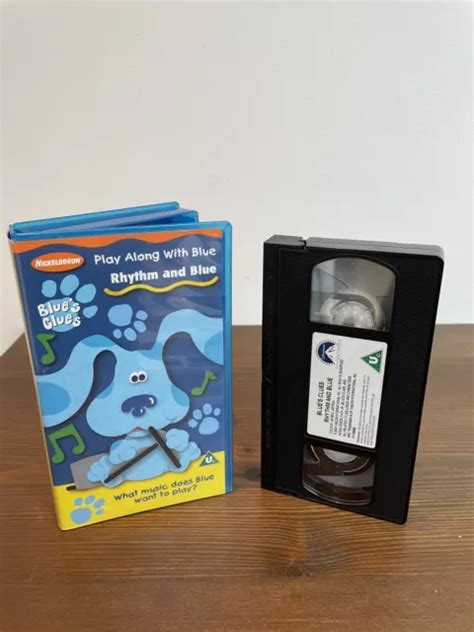 BLUES CLUES Play Along With Blue Rhythm And Blue VHS 2000