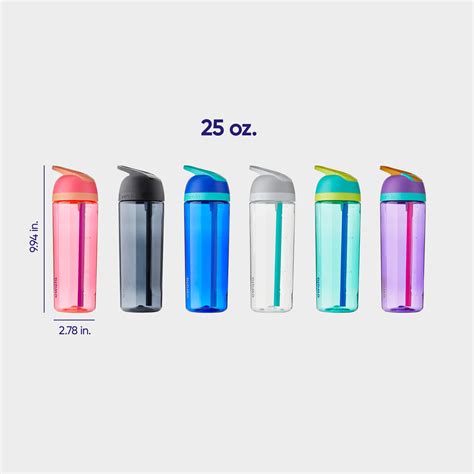 Owala Flip Clear Tritan Plastic Water Bottle With Straw BPA Free