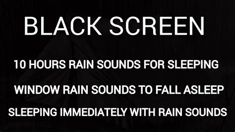 Window Rain Sounds For Sleeping Black Screen 10 Hours Rain Rain And