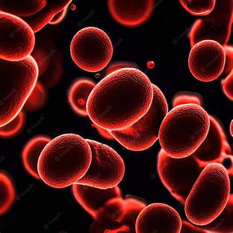 Blood Cells Black Background