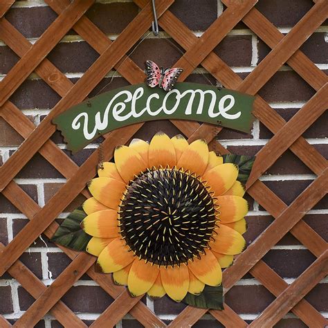 Sunflower Welcome Sign Yk Decor