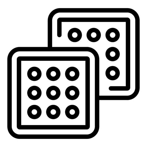 Black and white dice icon 46045015 Vector Art at Vecteezy