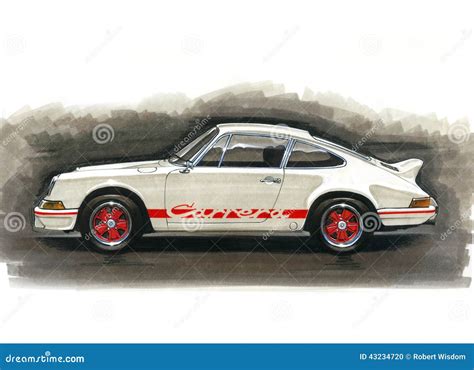 Porsche 911 Carrera Vector Illustration | CartoonDealer.com #49830934