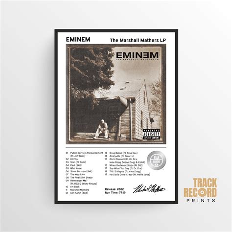 Eminem The Marshall Mathers LP 2000 Album Cover Poster Print High