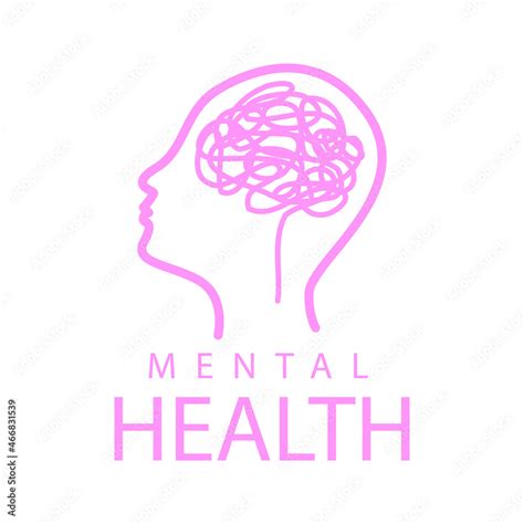 Flat mental health logo Stock Vector | Adobe Stock